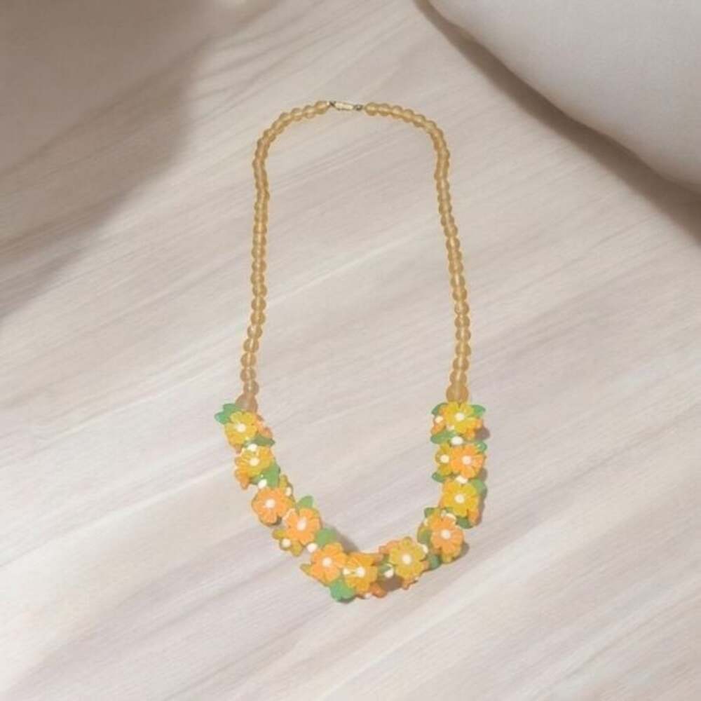 Floral yellow necklace BOGO Sale Going On Now!